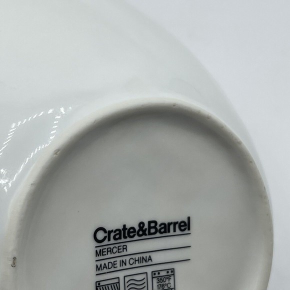 Crate and Barrel Single Mercer White‎ Dinner Bowl - Picture 6 of 6